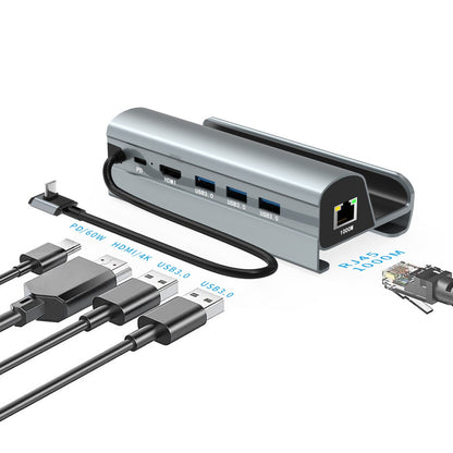 Steam Deck Gaming Console Base 6-in-1 Expansion Dock Supporting Nintendo 4K 60Hz
