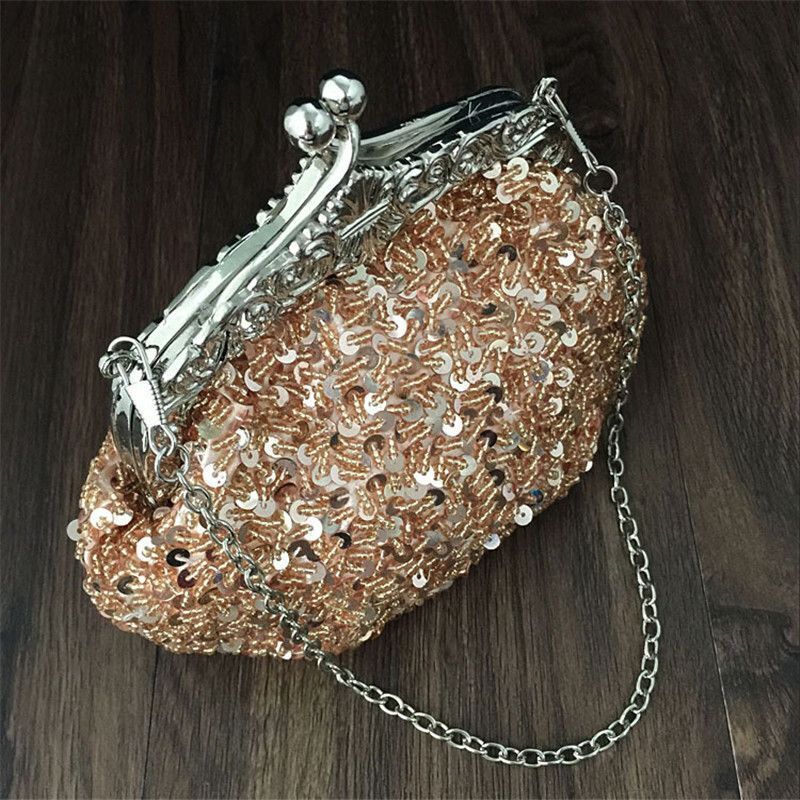 Arrival Clutch Purse Silver Crystal Evening Bag Wedding Party Handbags Gold Sky