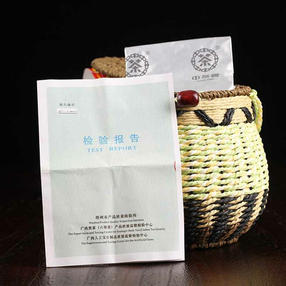 CHINATEA 6166 Liu Pao Hei Cha Liu Bao Aged Wuzhou Dark Tea Black In Basket 250g