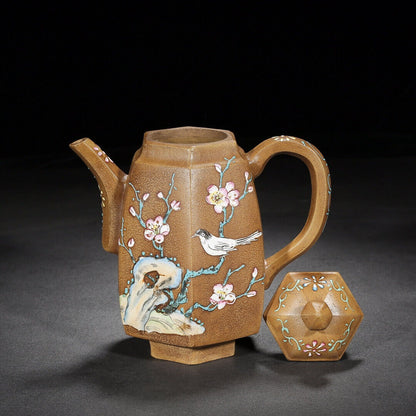 Chinese Yixing Zisha Clay Handmade Exquisite Teapot （六方 底款：陈鸣远）