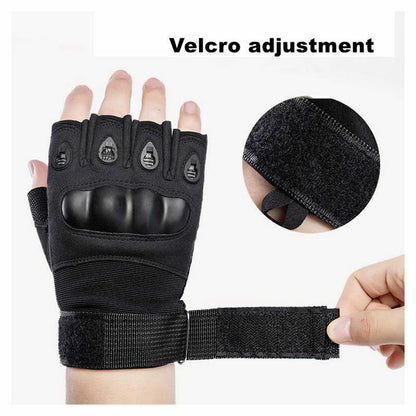Half-finger Gloves Hiking Anti-slip Riding Fighting Hunting Paintball Outdoor XL