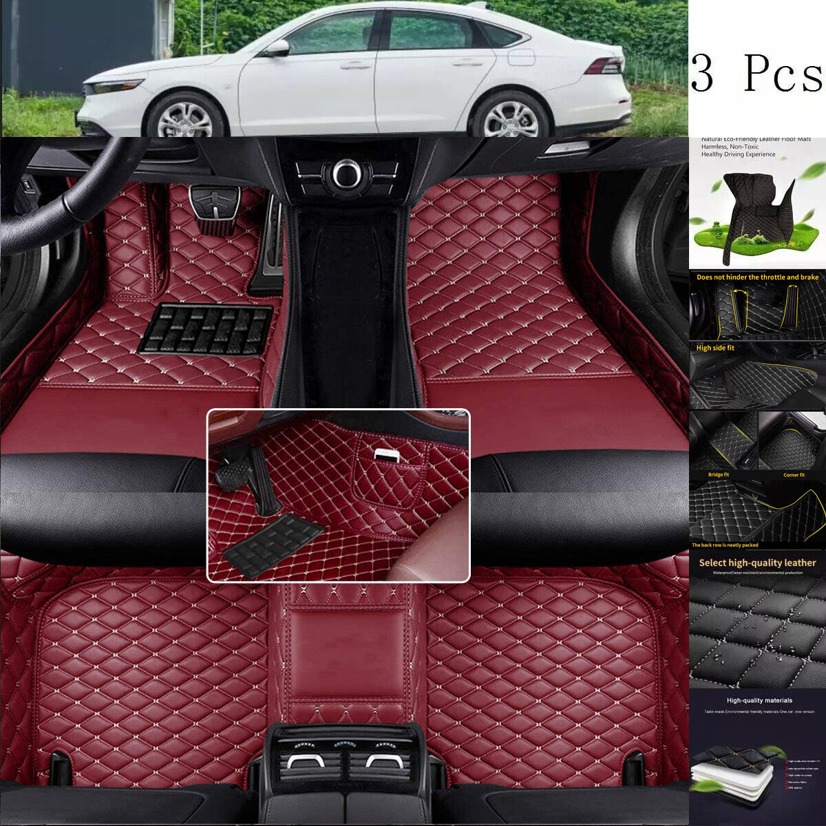 Fit For Chrysler All Models Waterproof Auto Car Floor Mats Leather Carpets Cargo