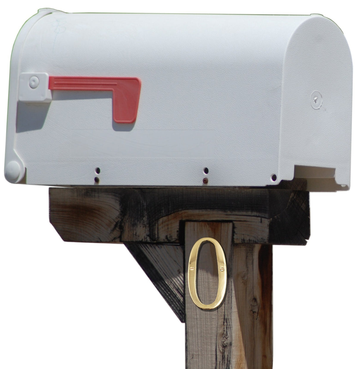 6-inch Shiny Gold House Number w/ Screws, Polished Brass, Mailbox / Home Numbers