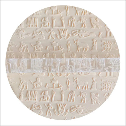 Rolling Pin Acrylic Ancient Egypt Pattern Clay Art Embossing Tools Dough Rollers