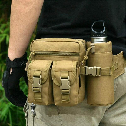 Military Utility Tactical Waist Bag Camping Hiking Climb Belt Bag Bottle Pouch
