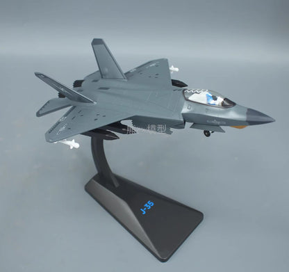 1:72 24CM J-35A STEATH CARRIER BASED Fighter Plane Diecast Aircraft Model