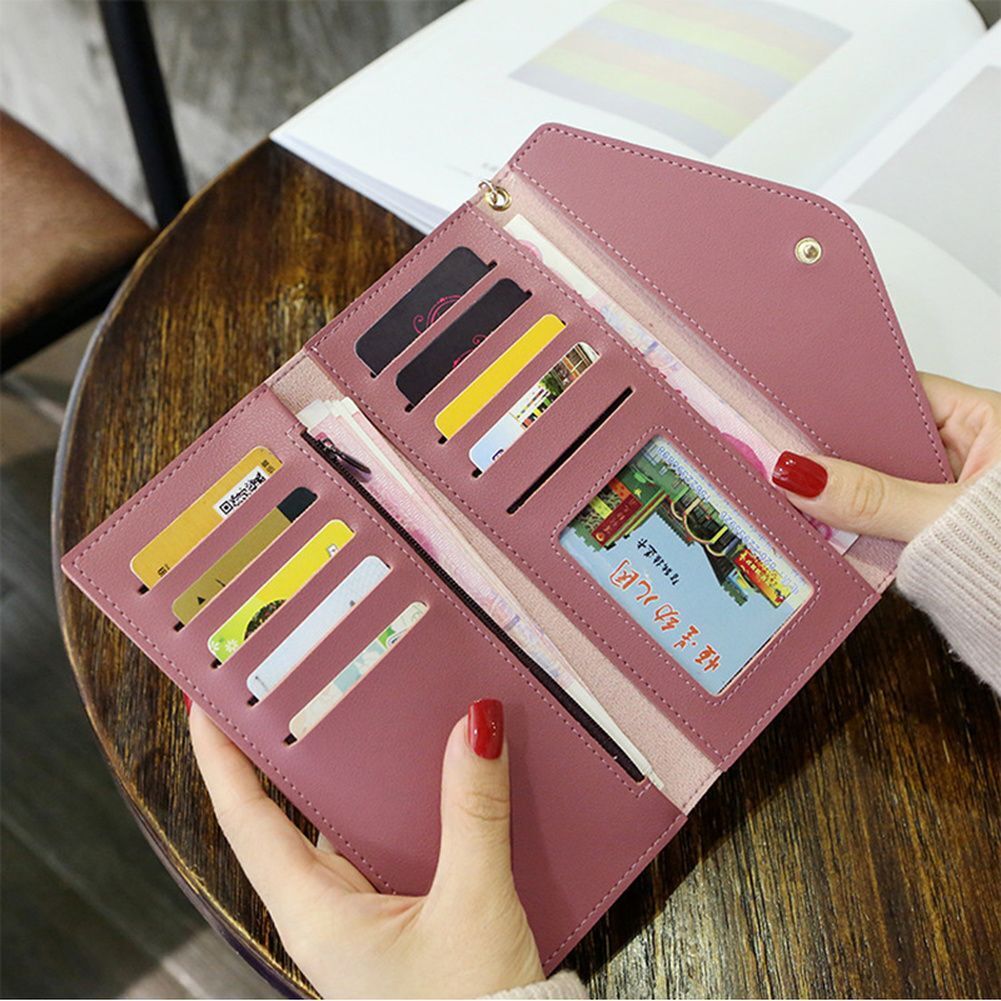 Long Wallet Purses Tassel Coin Purse Card Holder Money Bag Synthetic Leather 1PC