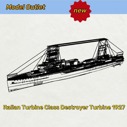 SSC2000732 1/2000 Military Model Kit Italian Turbine Class Destroyer Turbine1927