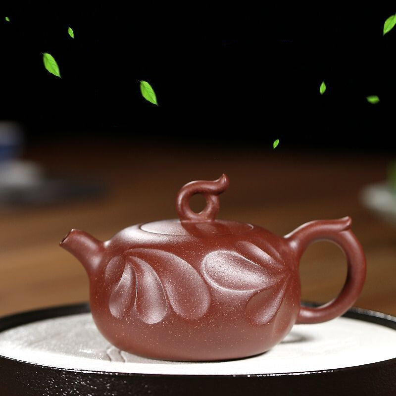 Yixing Zisha Pottery Teapot Kungfu Pot Tea Pot Handmade Phoenix Bird Design