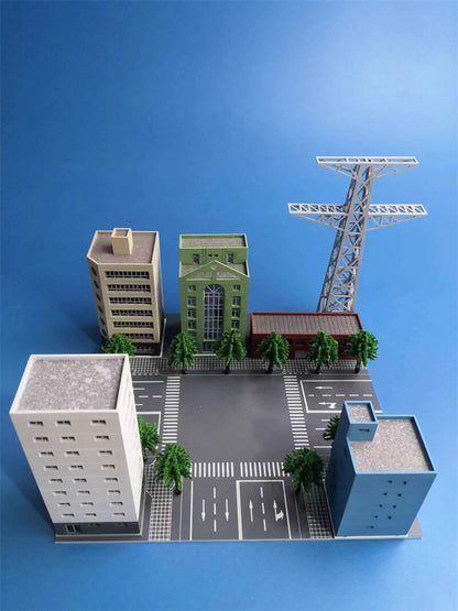 1/300 Scale City Scene Building Viaduct High-Rise Building Model Set Toy