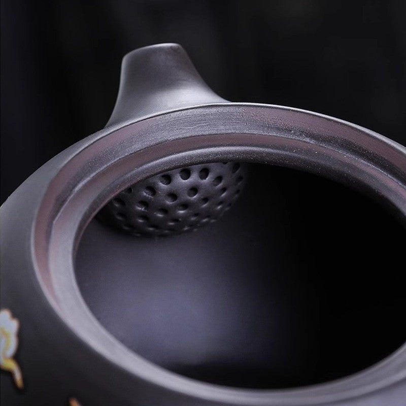 Color Changing Teapot Zisha Chinese Dragon Phoenix Teapot Purple Sands Teapot