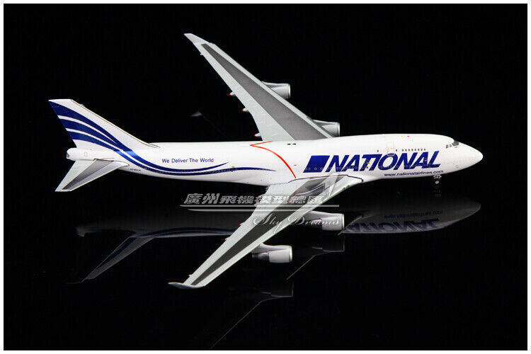 1:400 JC Wings NATIONAL BOEING 747-400 Passenger Airplane Diecast Aircraft Model