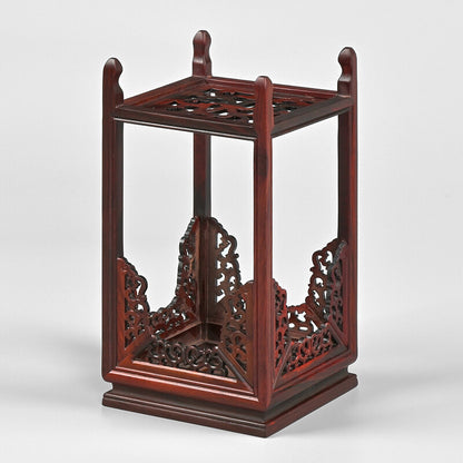 Natural Rosewood Rack Shelf Stand Pot Bonsai Statue Art Stone Display Base Decor