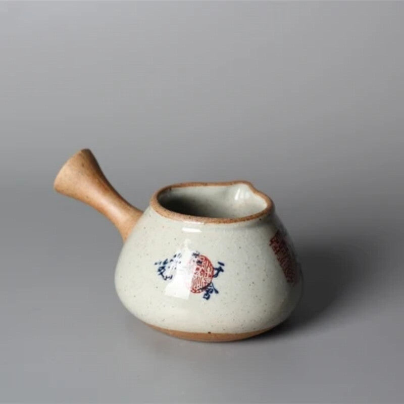 Hand-Painted Orchid Pavilion Preface Antique Coarse Pottery Kung Fu Tea Set