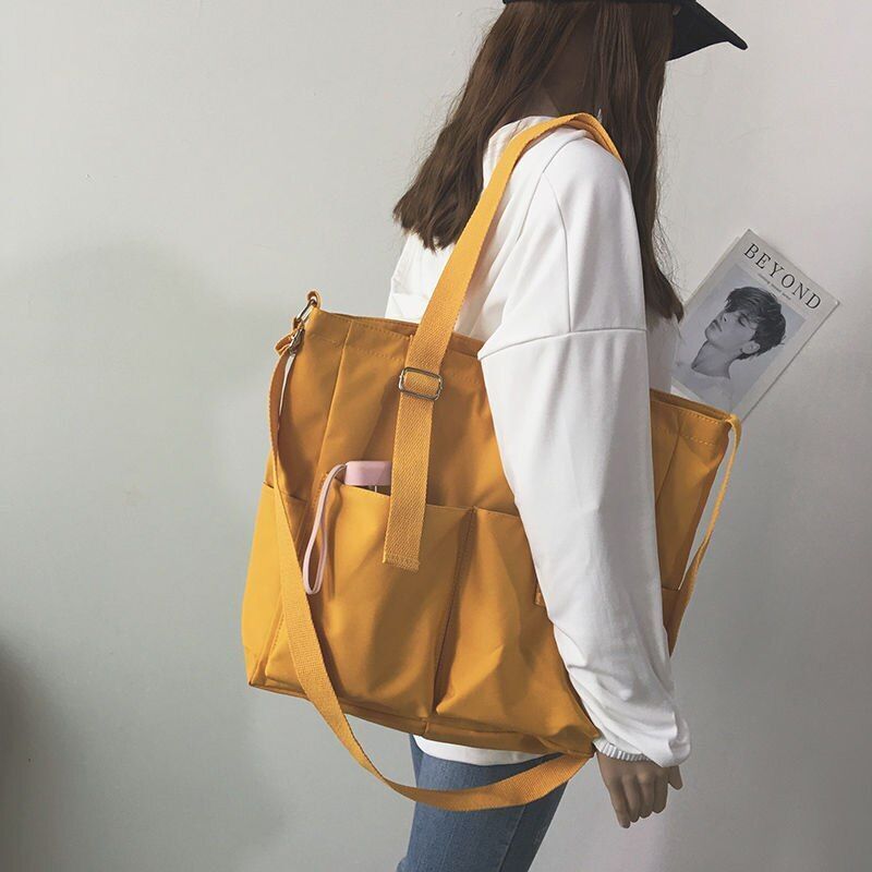 Waterproof Bag Large Canvas Messenger Student One-shoulder Bag Pouch Crossbody