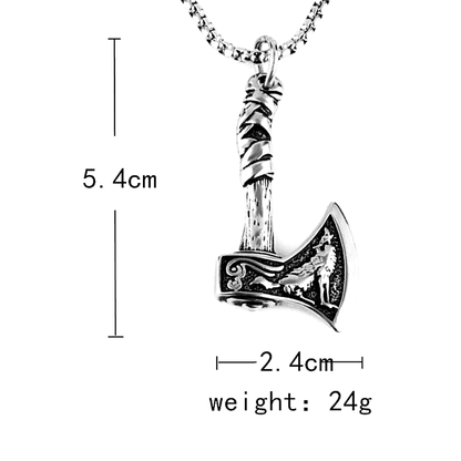 Cadena para Hombre Mujer de Tomahawk Hacha Collar de Acero Inoxidable Lujo US