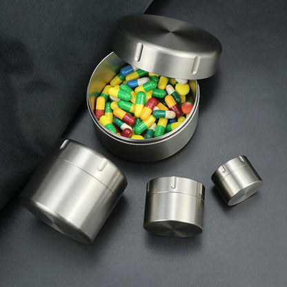Titanium Pill Holder Case Container Jewelry Organizer Waterproof Tea Storage Box