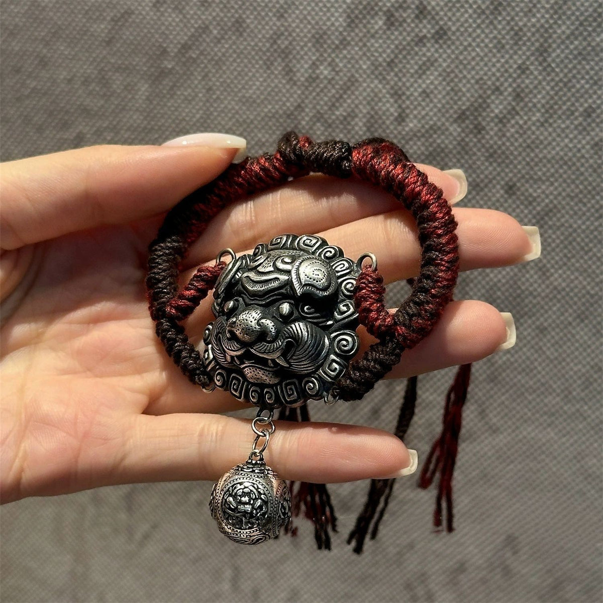 Retro Ethnic Bracelet Swallow Gold Beast Lion Braided Adjustable Rope Jewelry