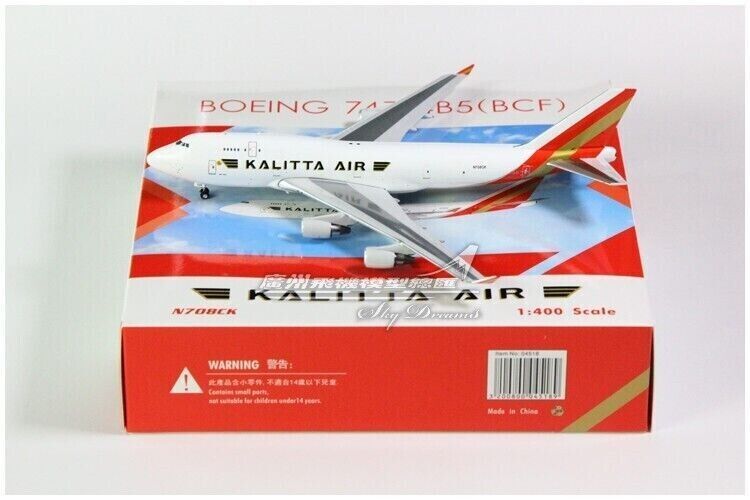 1:400 Phoenix KALITTA AIR BOEING 747-400 Passenger Airplane Diecast Plane Model