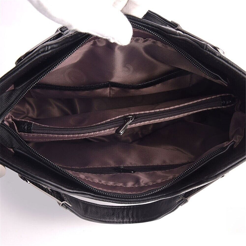 brand luxury women pu leather shoulder bag handbag messenger tote bag