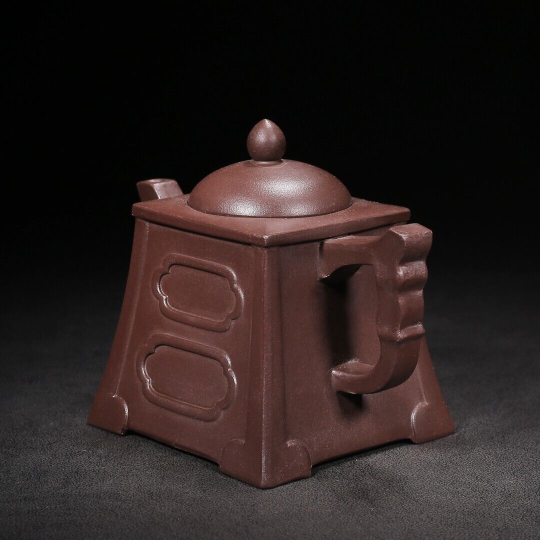 l-0Chinese Yixing Zisha Clay Handmade Exquisite Teapot （宫壶 底款：顾景舟）