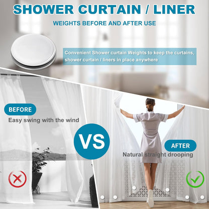 14 Pcs Shower Curtain Weights, Keep Shower Curtain Liner in Place, Easy Use for
