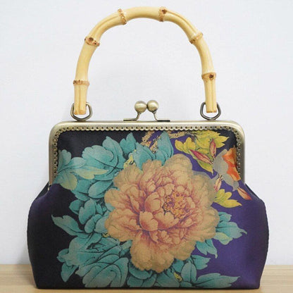 Vintage Japan Style Wood Hand Chic Bag Shoulder Crossbody Bags Handbags Purses