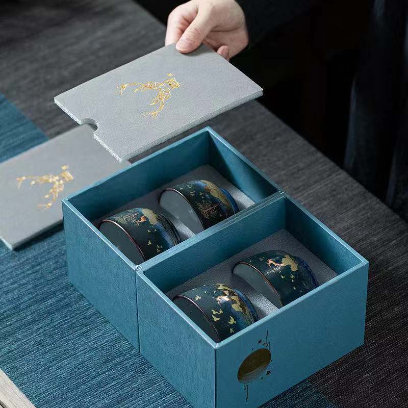 Japanese Ceramic Kung Fu Tea Cup Tea Cup Fragrance-Smelling Cup Cup Gift Box