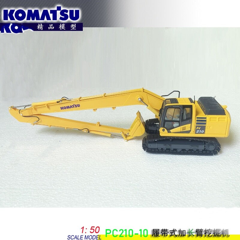 1:50 PC210-10 Extended Arm Excavator Contruction Machine Equipment Diecast Model