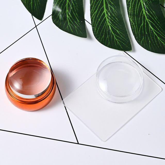 Nails Art Tool French Soft Jelly Silicone Stamper Detachable Milky Head Manicure