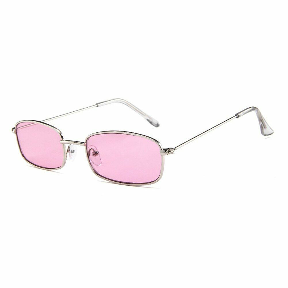 Small Sunglasses Square Hiking Retro Transparent Clear Frame Metal Frame Eyewear