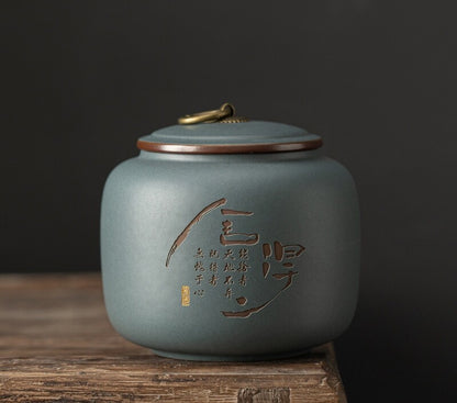 Sealed Canister For Loose Tea Real Yixing Zisha Purple Clay Jar With Lid Small