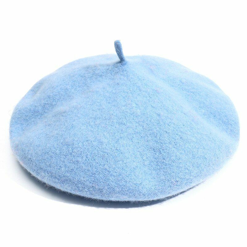 Berets Hat 100% Pure Wool French Artist Women Painter Vintage Warm Walking Cap