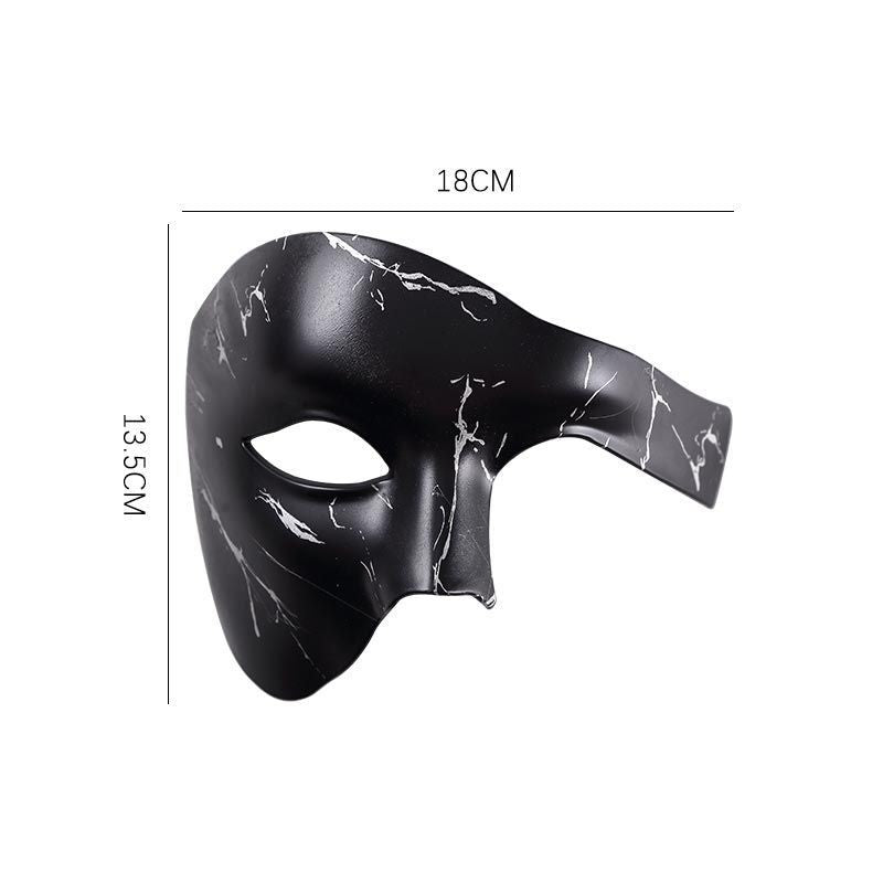 Marble & Galaxy Print Half Face Masquerade Mask for Halloween Party