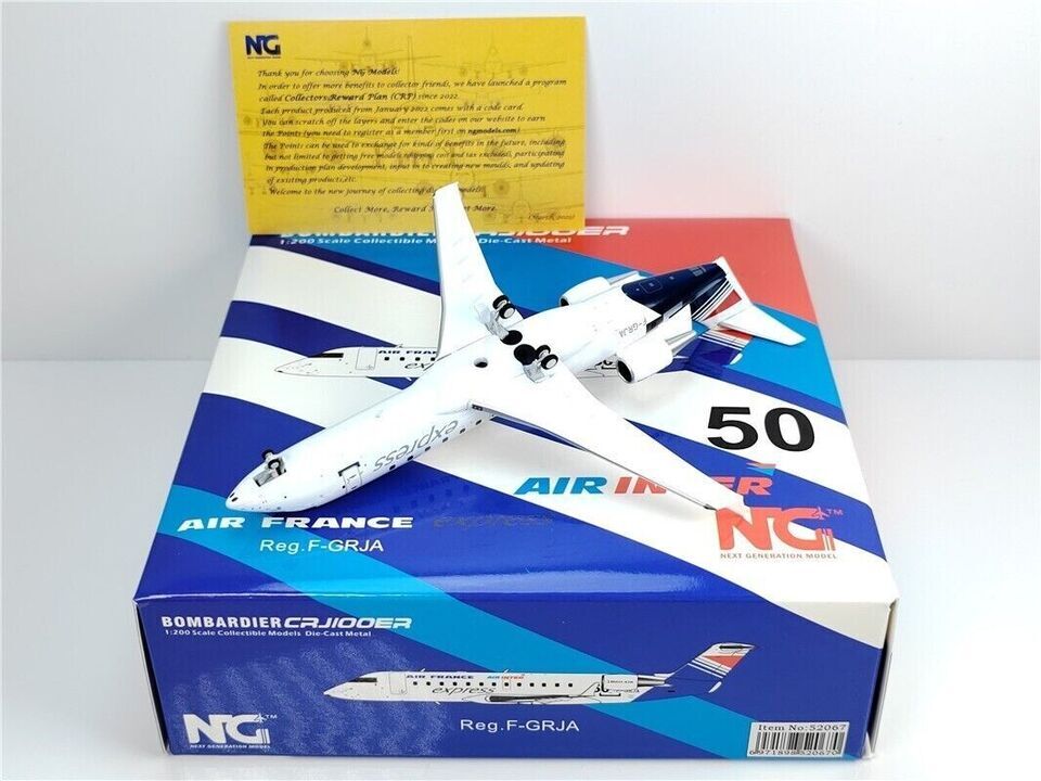 1:200 NG Model AIR FRANCE Bombardier CRJ200ER Airplane Diecast Aircraft Model