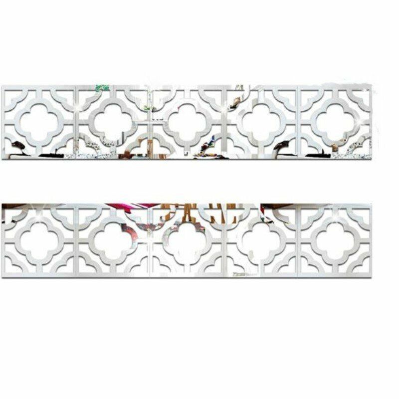 Wall Mirror Stickers 30Pcs 5*5CM 3D Waist Line Acrylic Decorations Living Rooms