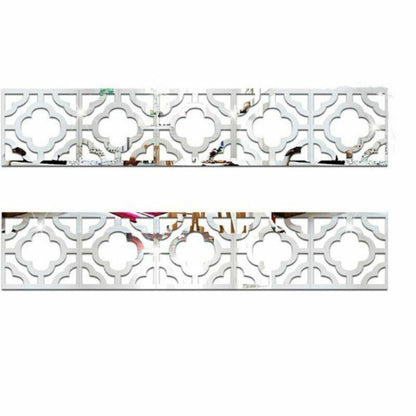 Wall Mirror Stickers 30Pcs 5*5CM 3D Waist Line Acrylic Decorations Living Rooms
