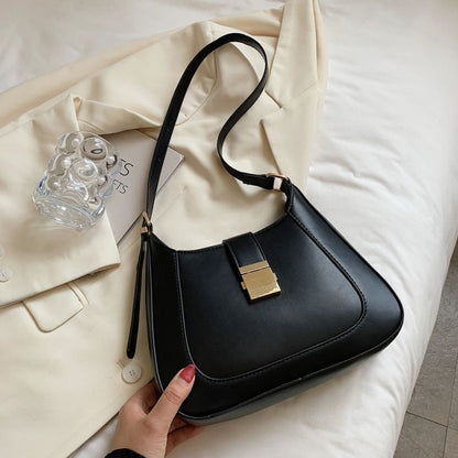 Handbags Synthetic Leather Shoulder Crossbody Bags Half Moon Shape 25*21*6 CM