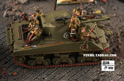 1/72 US Armored Tank Mounted Soldier 6 Soldier Model