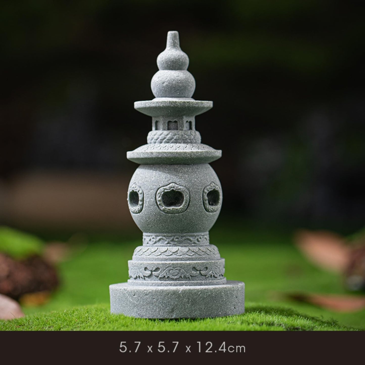 Green Sandstone Tower Tea Pet 12.4cm 4.8in Kung Fu Tea Tray Accessories