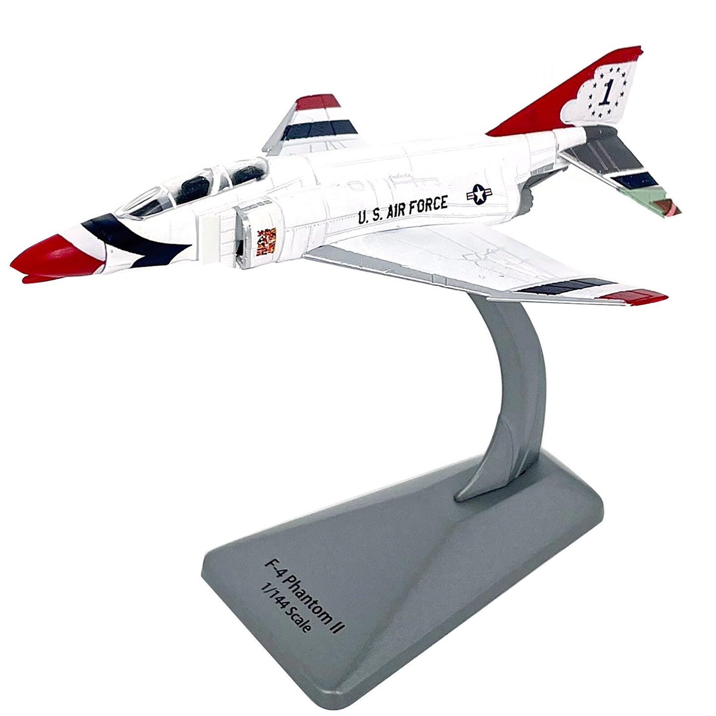1/144 Scale Diecast Alloy USAF F-4 Phantom II Fighter Finished Model Toy Gift