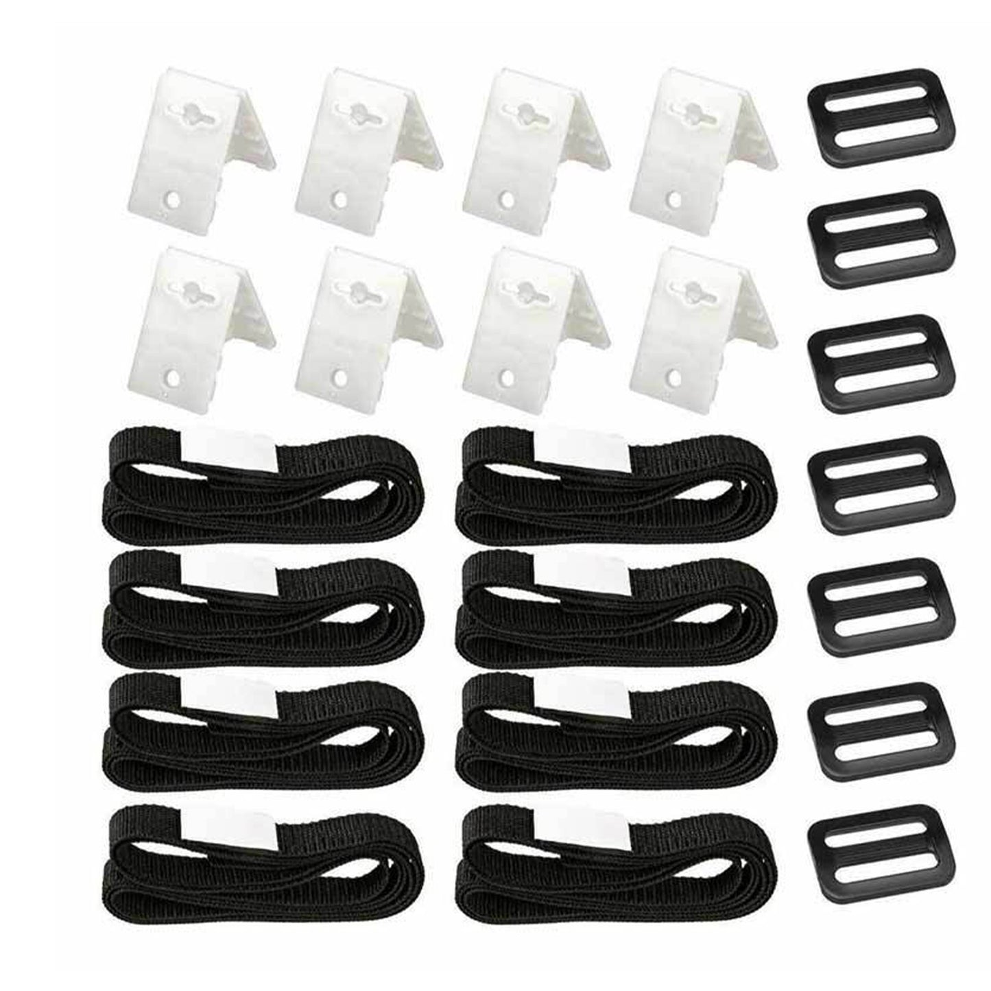 24 In 1 In-Ground Swimming Pool Solar Cover Reel Attachment Kit Straps Blanket