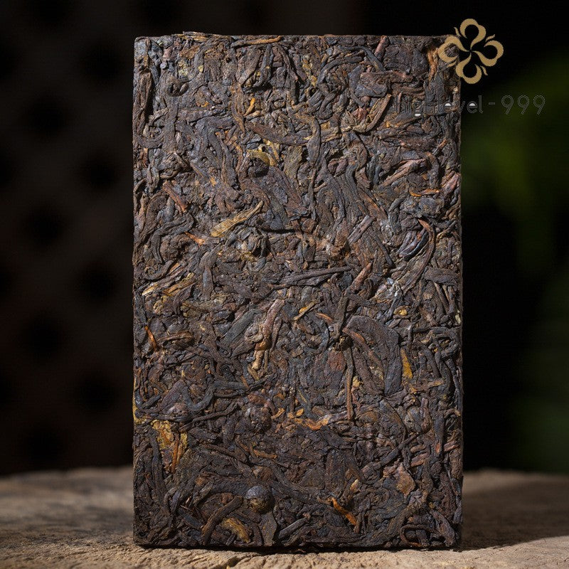 250g Ripe Pu'er Tea Brick Yunnan Menghai Amber Golden Brick Ancient Tree Tea