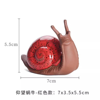 1pcs Tea Pet Snail Creative Ornament Flower Pot Landscape Decoration Crafts