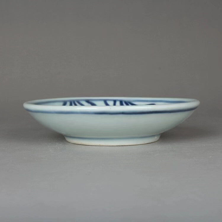 Exquisite Porcelain Blue and White Porcelain Fish Pattern Small Plate