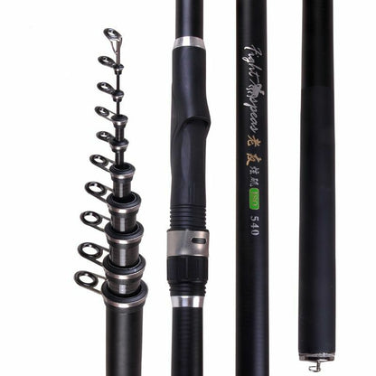 Portable Rock 2.4m 3.6m 4.5m 5.4m 6.3m 7.2m Carp Rod Telescopic Fishing Spinning