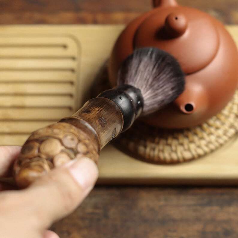 Natural Bamboo Tea Brush|Tea Accessories|Pot Brush|Tea Pet Brush
