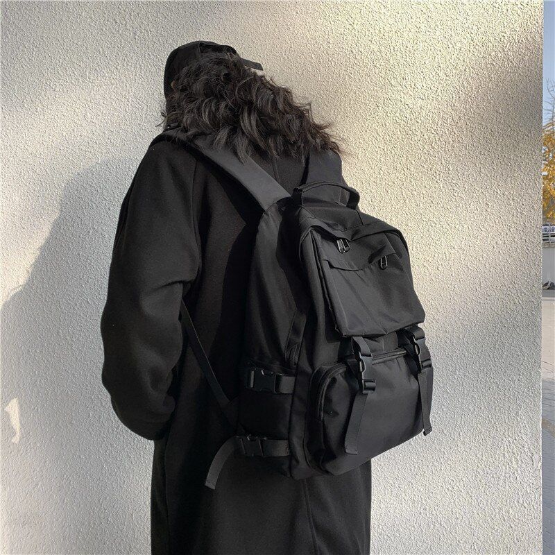 Fashion Backpack Waterproof Laptop Rucksack School Anti-theft Travel Bag Black