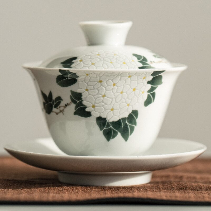 Ceramic Plant Ash Handmade Tureen Ceramic Kung Fu Tea Set Bowl Sopera De