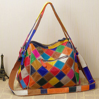 Designer Women'S Genuine Leather Multi-color (Random) Handbag Tote Shoulder Bags